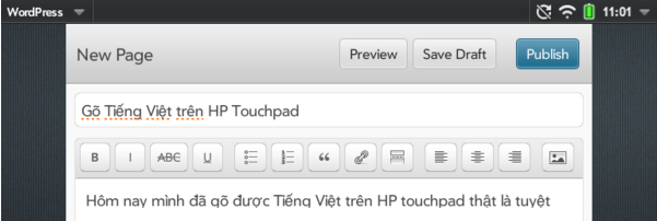 Cách Gõ Tiếng Việt dạng Telex chuẩn cho Touchpad