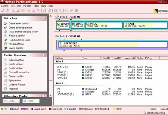 Partition Magic 8.05 và Boot magic 8.0
